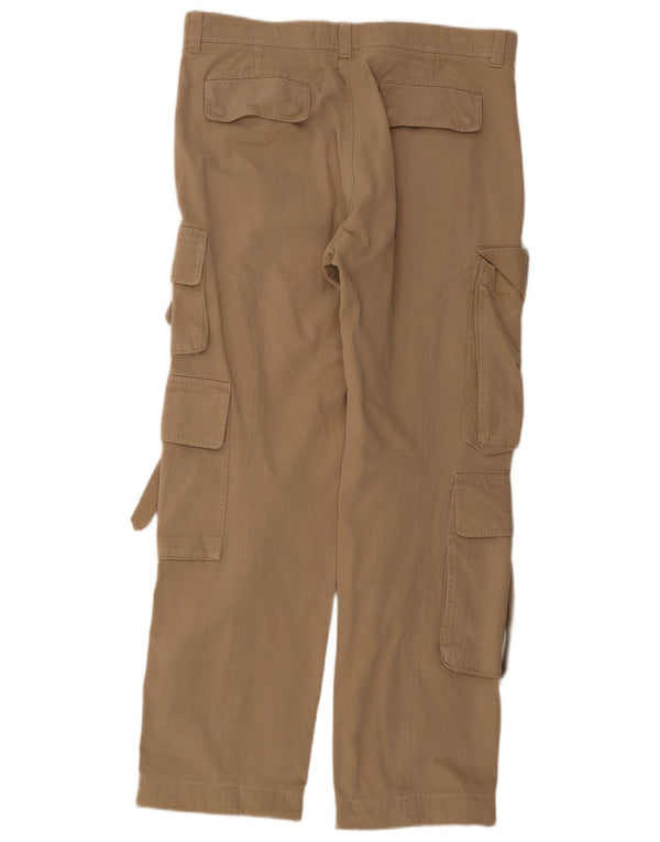Gazzarrini Pantalones cargo rectos para hombre IT 52 XL W34 L32 Algodón beige