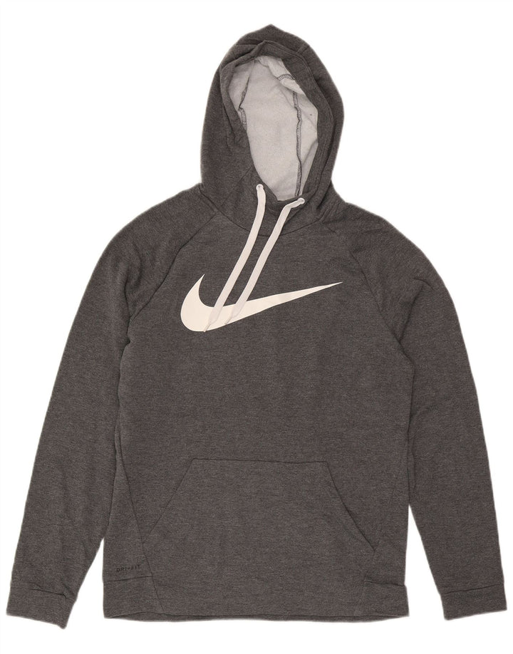 Nike - Sudadera con capucha para mujer, talla 40, poliéster moteado gris medio