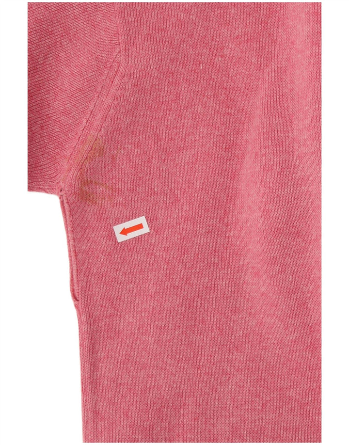 GANT Jersey con cuello en V para hombre XL de algodón moteado en rosa