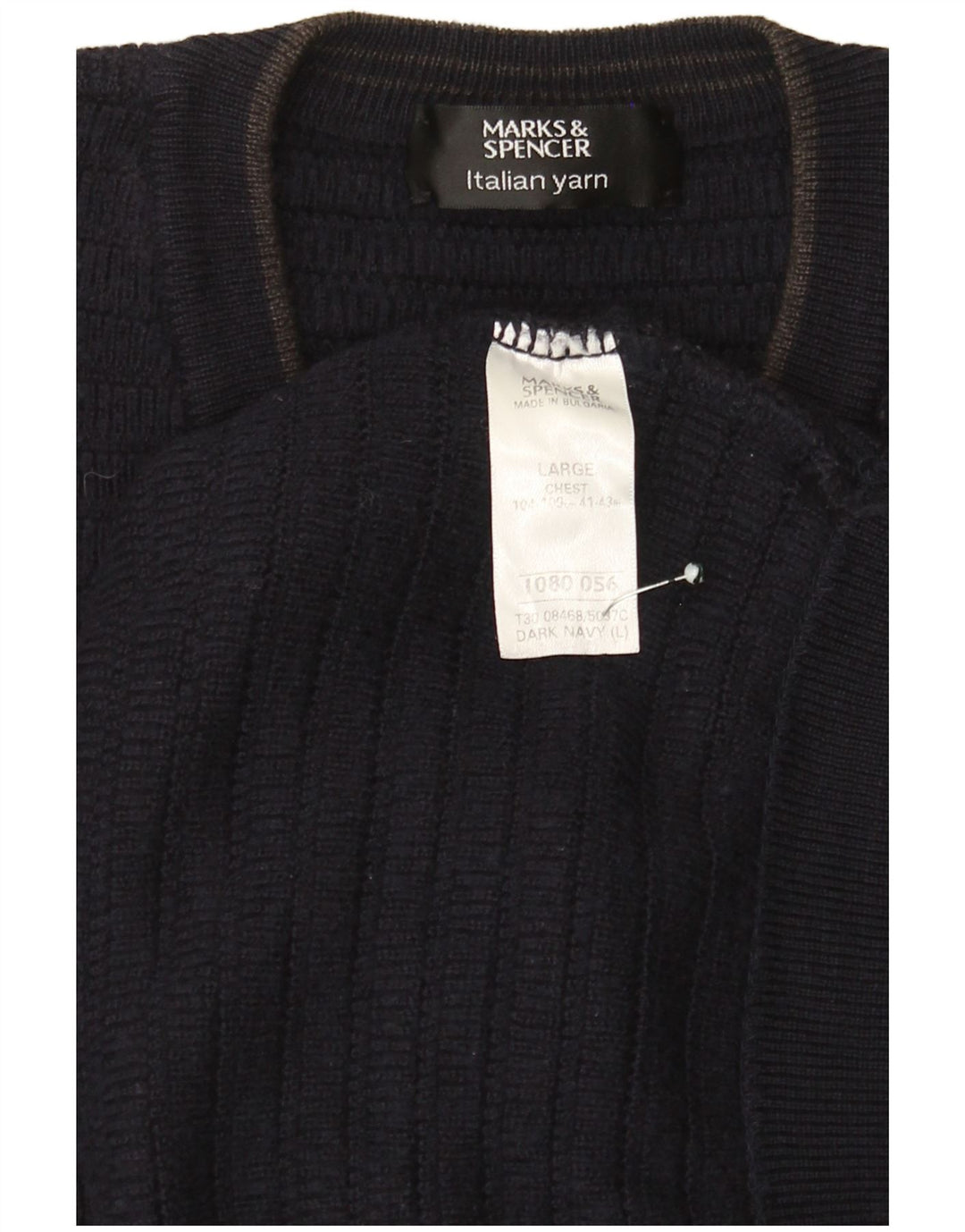 Marks & Spencer Suéter con Cuello en V para Hombre Grande Acrílico Azul Marino