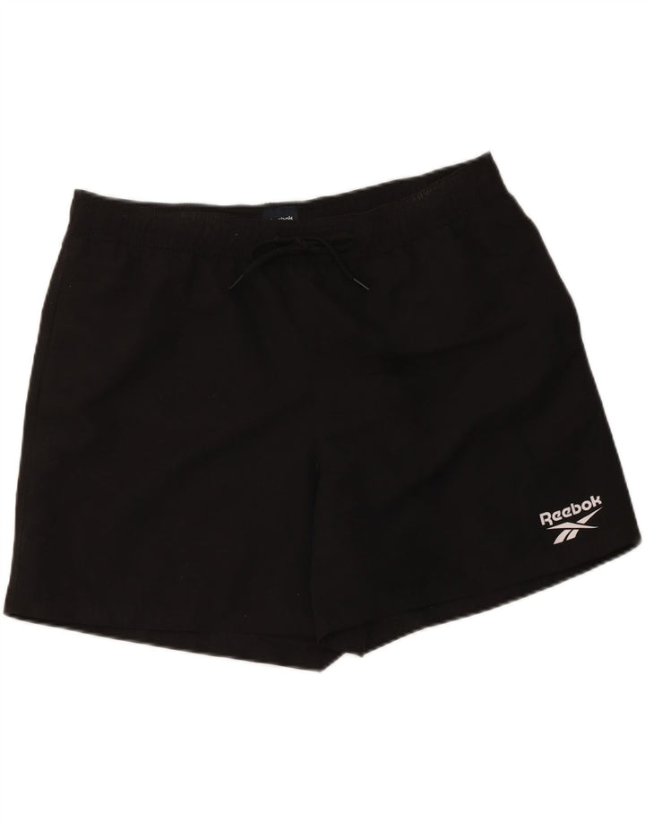 Reebok Pantalones cortos deportivos para mujer UK 46 Grande Poliéster negro