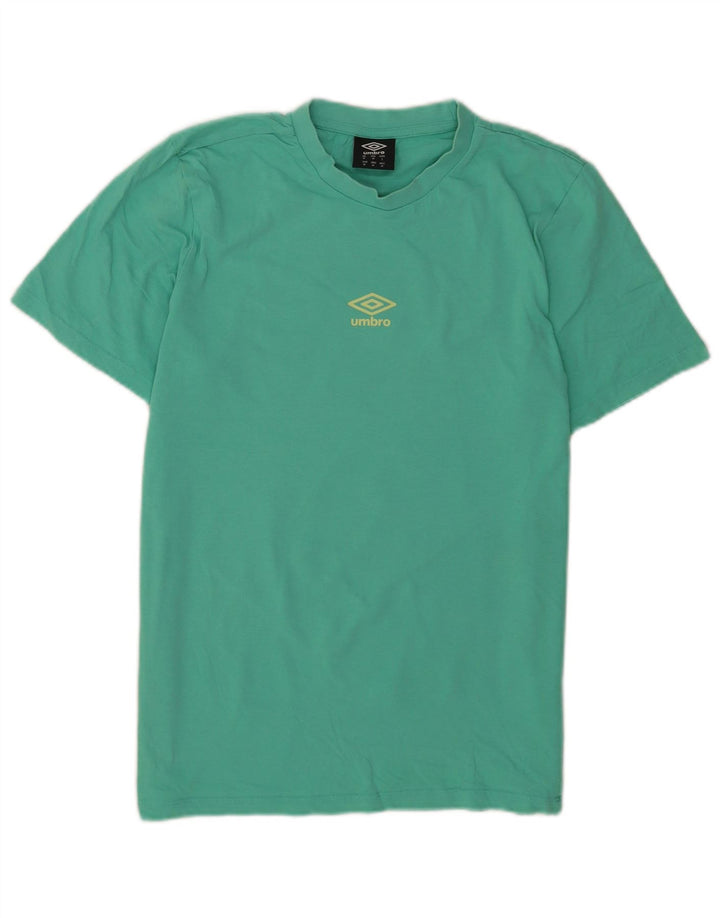 Umbro Hombre Camiseta Gráfica Top Algodón Verde Medio