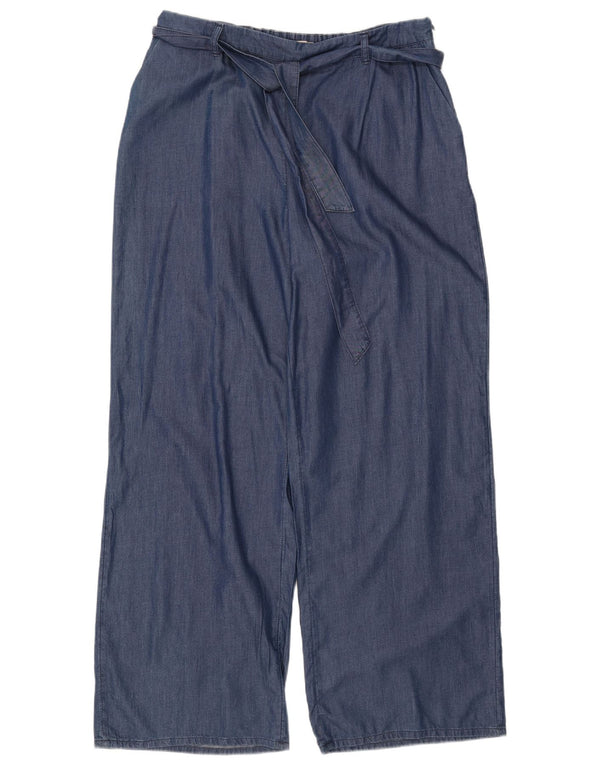 Phase Eight Pantalones holgados de cintura alta para mujer UK 46 Large W36 L31 Azul