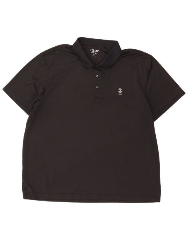 Polo Izod Hombre 2XL Poliéster Negro