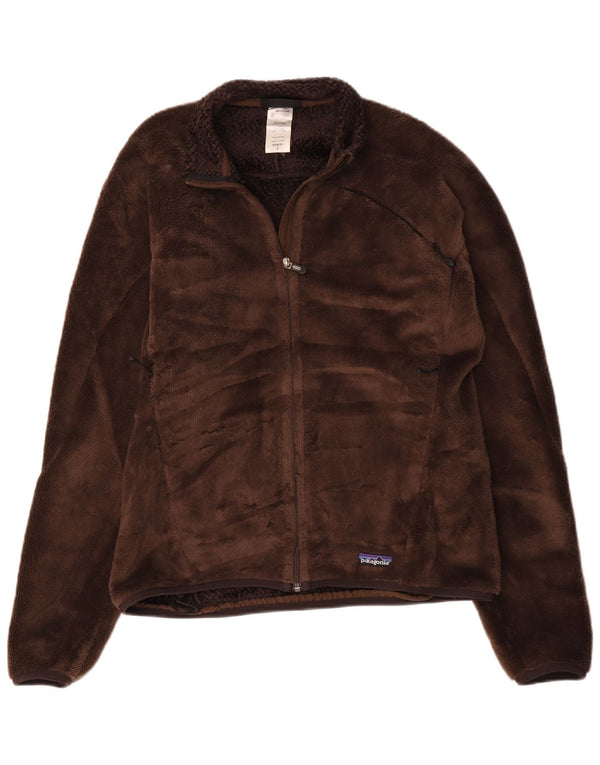 Patagonia Mujer Chaqueta Polar UK 40 Grande Poliéster Marrón