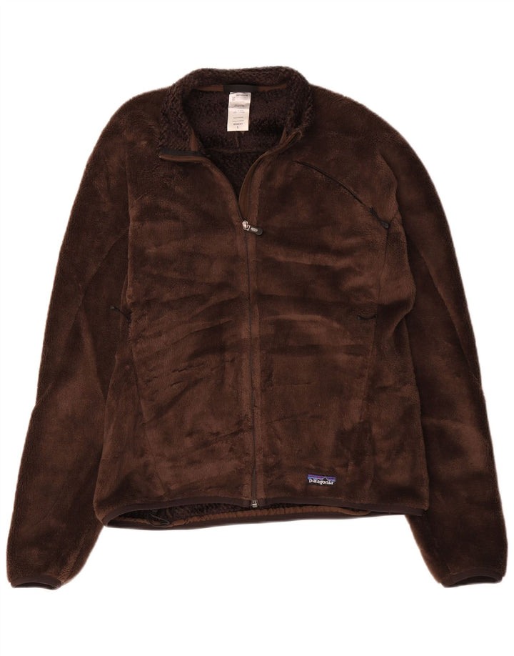Patagonia Mujer Chaqueta Polar UK 40 Grande Poliéster Marrón