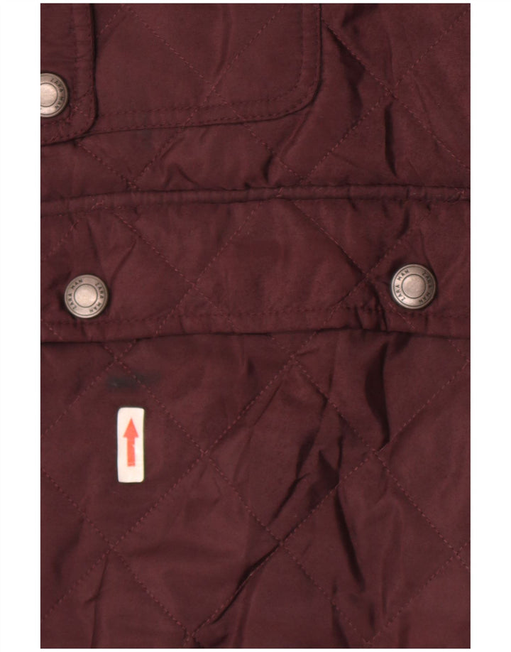 Zara Chaqueta acolchada para hombre UK 40 Large Poliéster burdeos