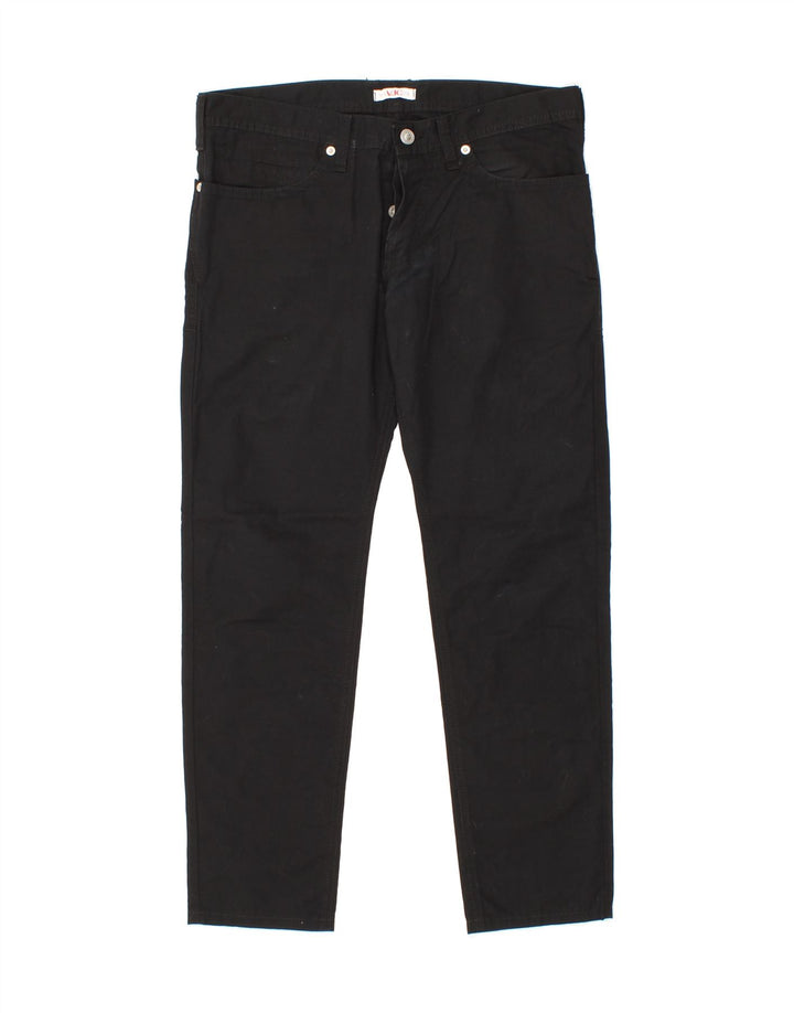 VERSACE Womens Slim Casual Trousers IT 46 Large W32 L26 Black Polyester Vintage Versace and Second-Hand Versace from Messina Hembry 