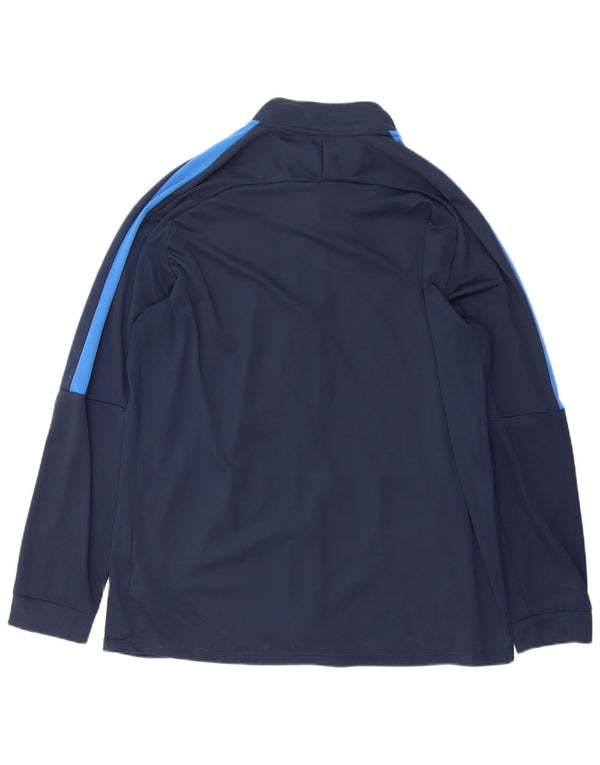 Nike Mens Dri Fit Chándal Top Chaqueta 2XL Azul Marino Colorblock Poliéster