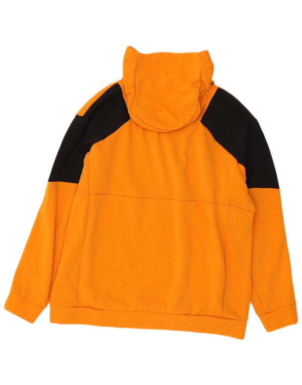 Adidas Hombre Sudadera Con Capucha Jumper Large Amarillo Colorblock Algodón