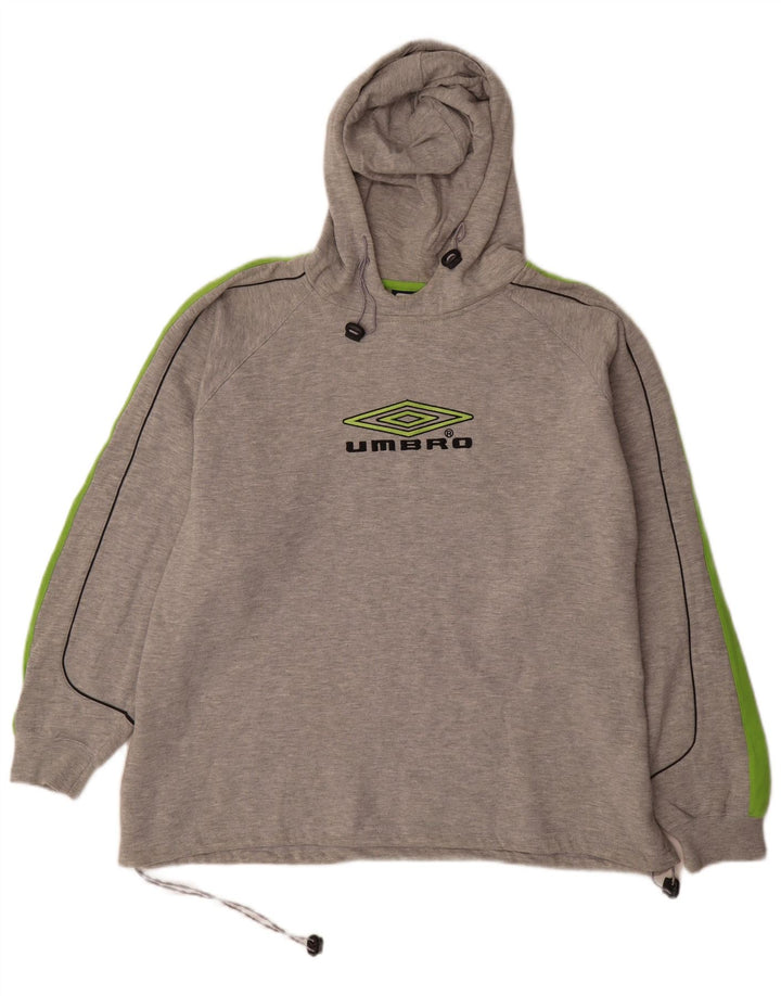 Umbro Sudadera con capucha gráfica para hombre XL Gris Colorblock Poliéster