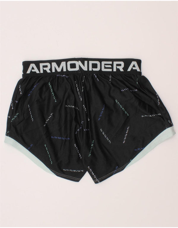 Under Armour Pantalones cortos deportivos con gráficos para niñas 9-10 años Mediano Negro