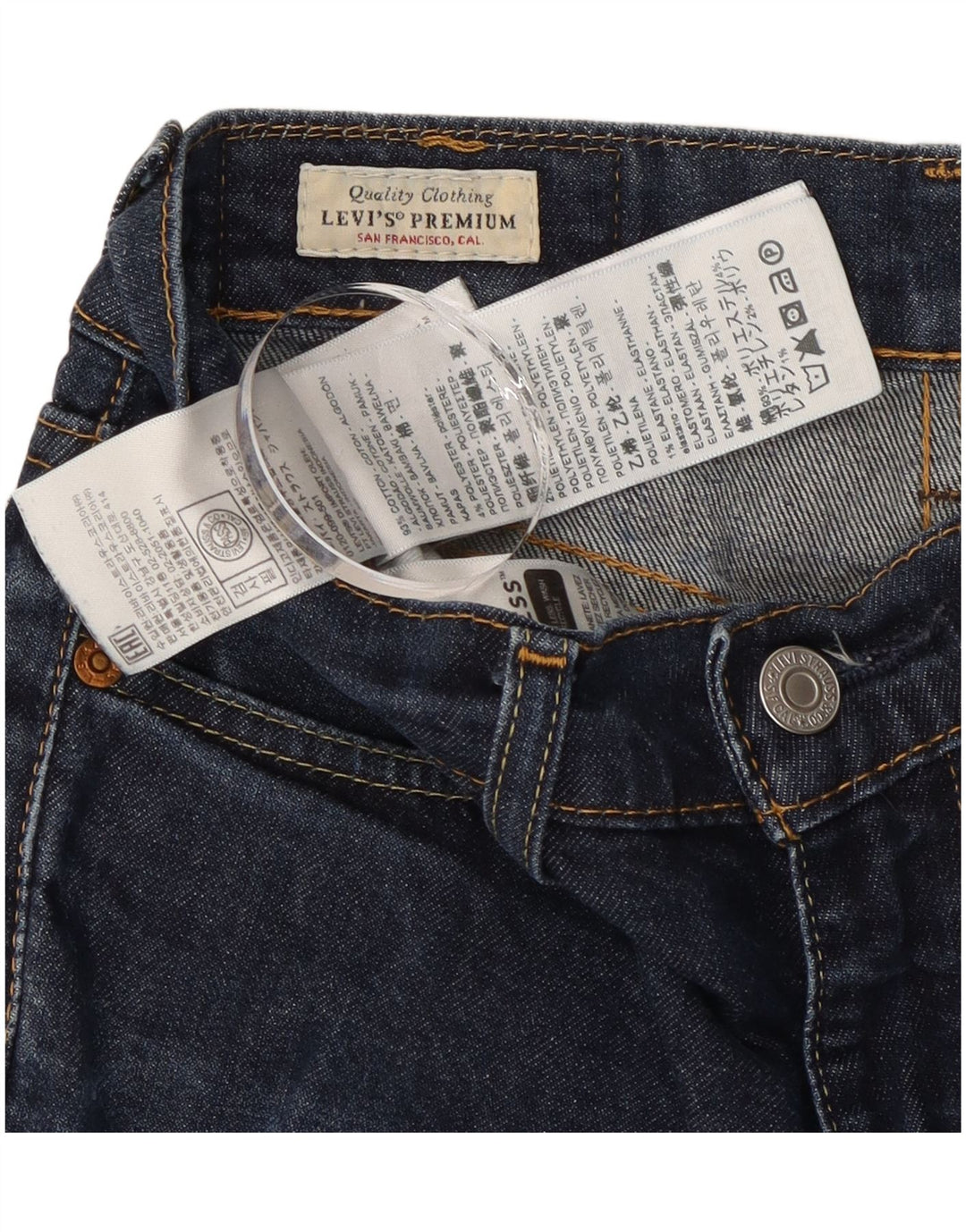 Vaqueros Levi's Mujer Slim W27 L32 Algodón Azul Marino