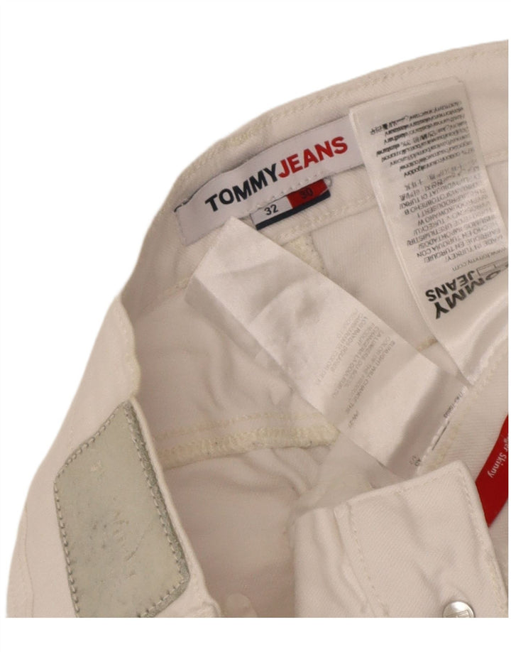 Vaqueros ajustados para mujer Tommy Hilfiger W32 L30 Algodón blanco