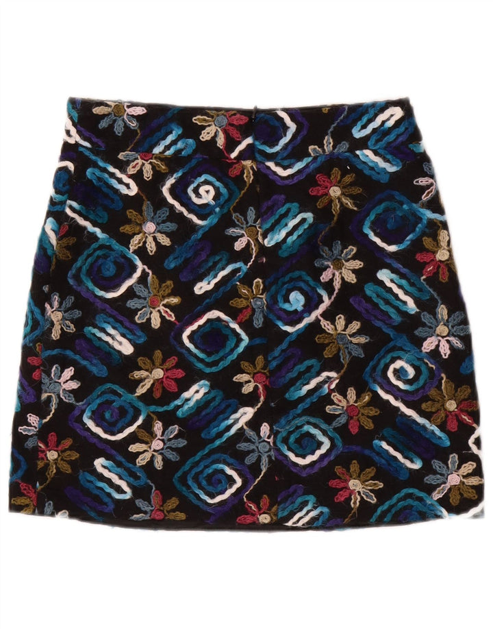 Zara Mujer Mini Falda Pequeña W26 Negro Floral