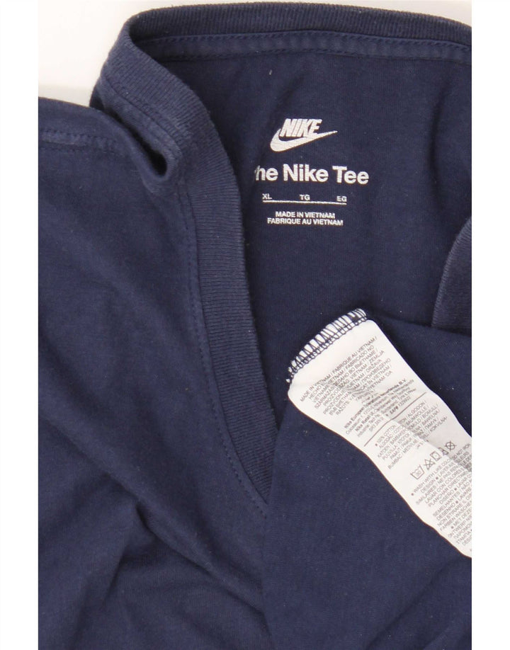 Camiseta Nike Hombre Top XL Azul Marino Algodón