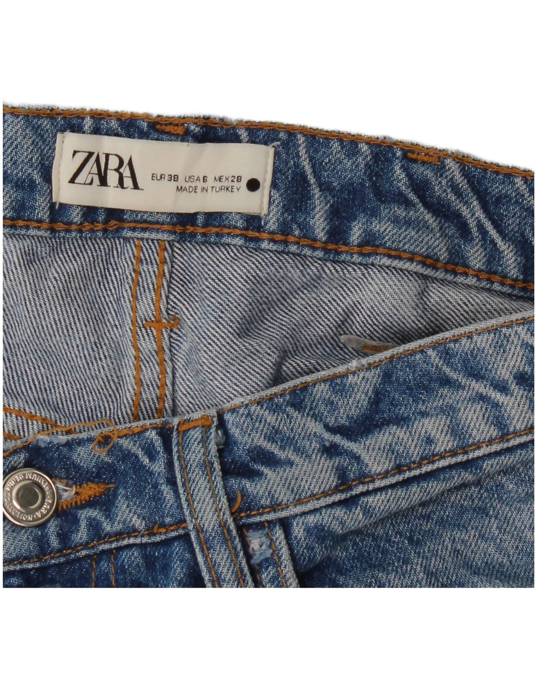 Zara Vaqueros Bootcut para Mujer EU 38 Small W28 L34 Azul