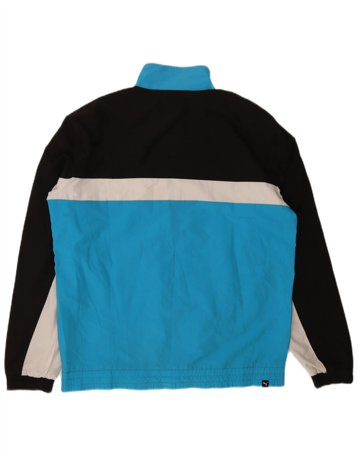 Puma Chaqueta de chándal para hombre con bloques de color azul grande Poliéster