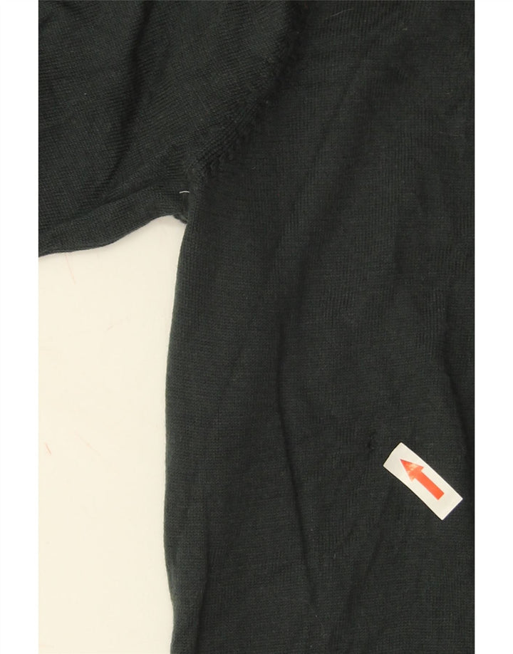 Marks & Spencer - Jersey para hombre con cuello y cremallera, talla grande, de lana merino, color verde