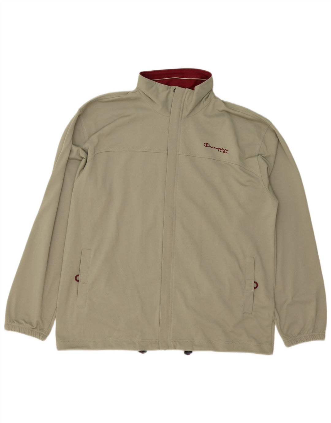 CHAMPION Chaqueta superior de chándal para hombre Poliéster caqui grande