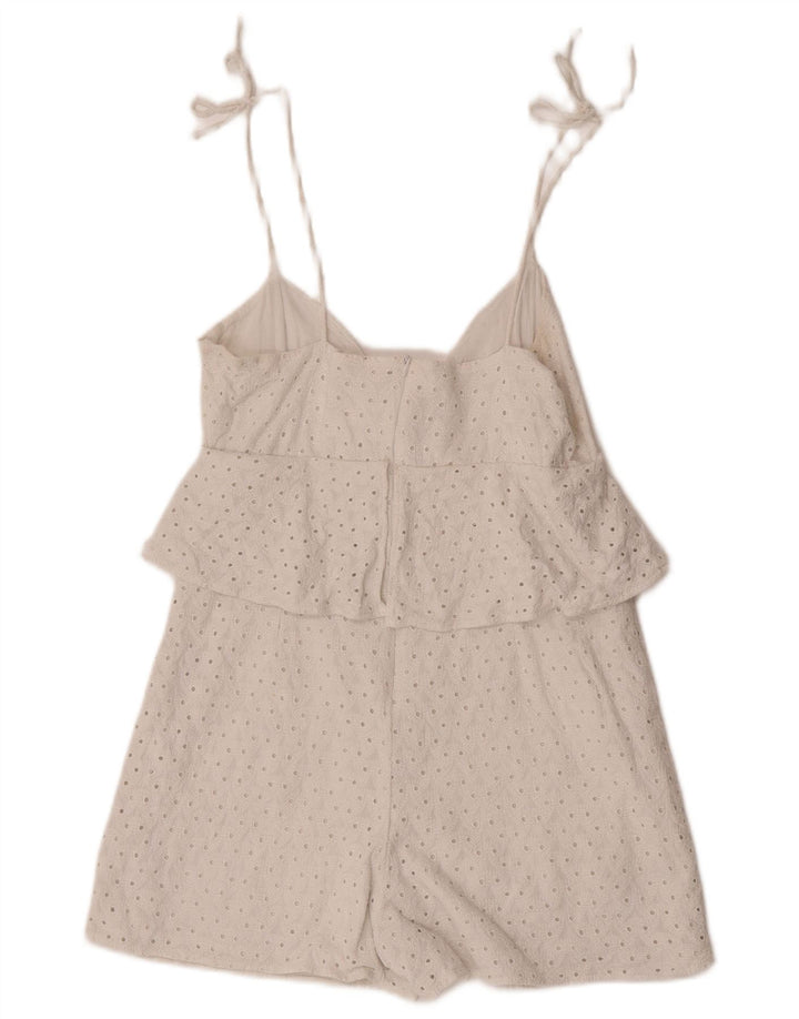 Zara Mujer Mono Corto Reino Unido 10 Pequeño Blanco