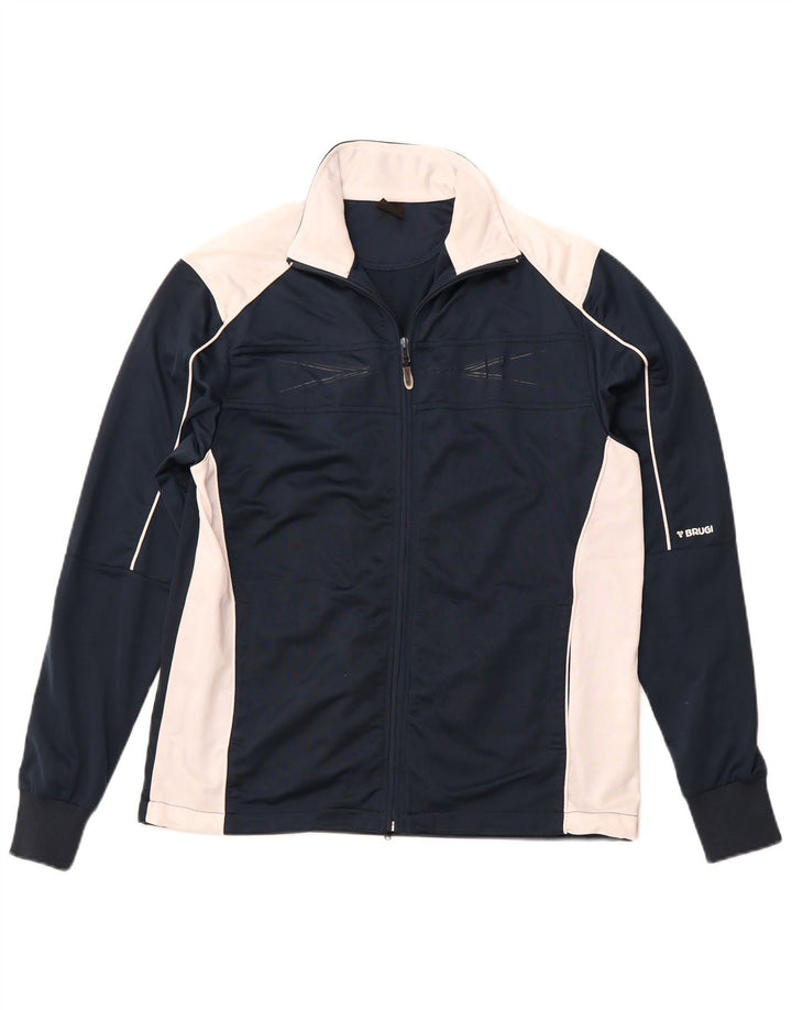 BRUGI Chaqueta superior de chándal para hombre Poliéster color block azul marino medio