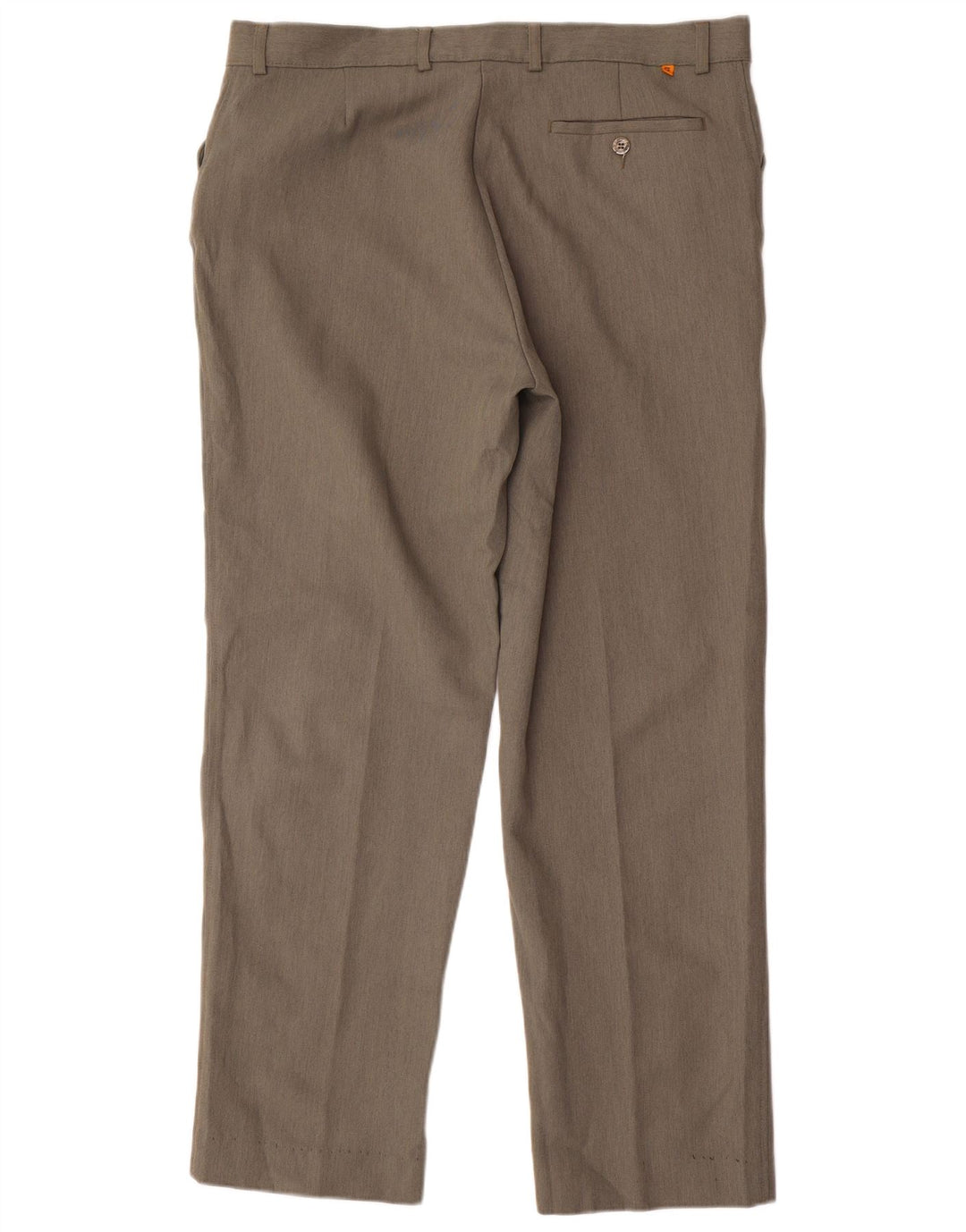 Farah Hombre Pantalones Casuales Rectos W38 L31 Poliéster Caqui