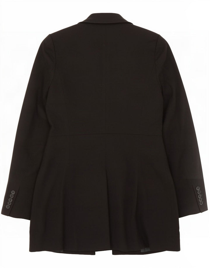 Zara Mujer Abrigo UK 6 XS Negro Poliéster