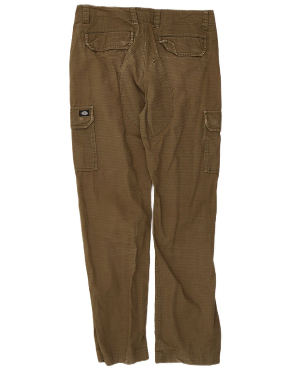 Dickies Pantalones cargo rectos para hombre W32 L32 Algodón a rayas caqui