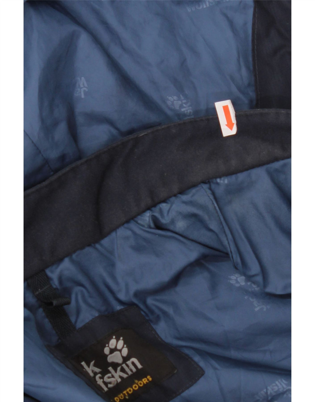 JACK WOLFSKIN Abrigo acolchado con capucha para mujer UK 6 XS Azul marino Poliéster