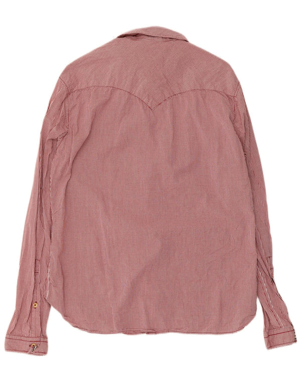 Camisa Levi's Hombre Algodón Vichy Rojo Medio