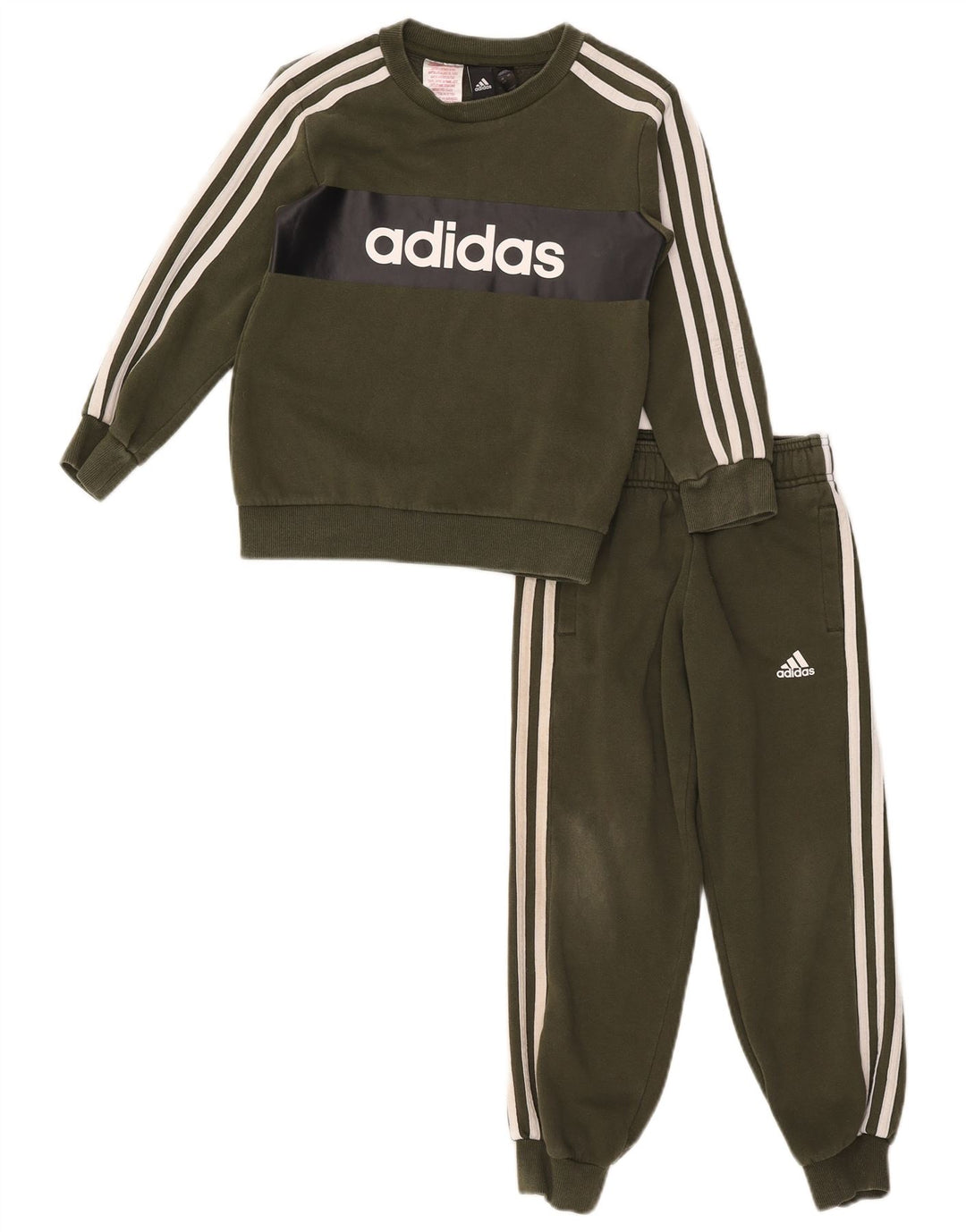 Adidas Chándal completo para niño 6-7 años Caqui Algodón