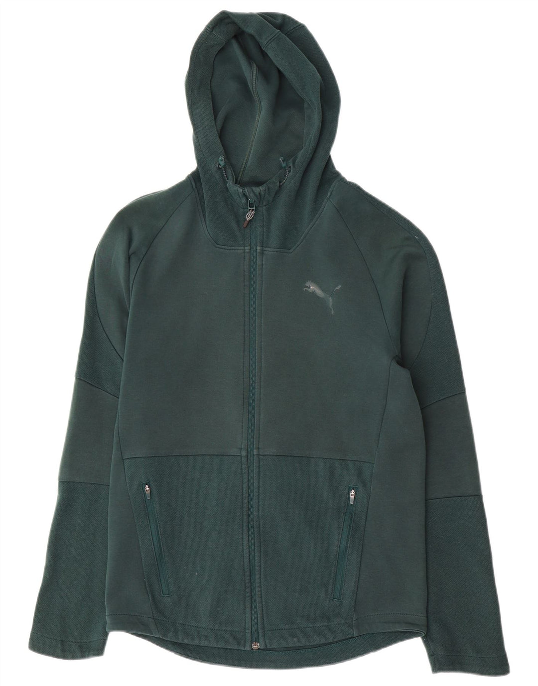 Puma Sudadera Con Capucha Y Cremallera Para Hombre Algodón Verde Medio