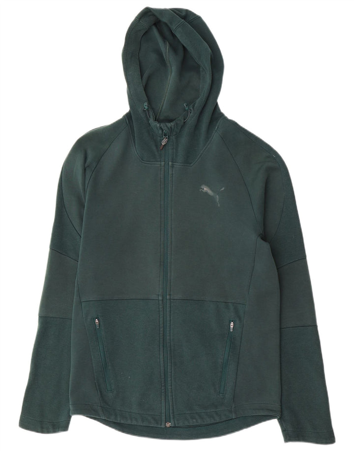 Puma Sudadera Con Capucha Y Cremallera Para Hombre Algodón Verde Medio