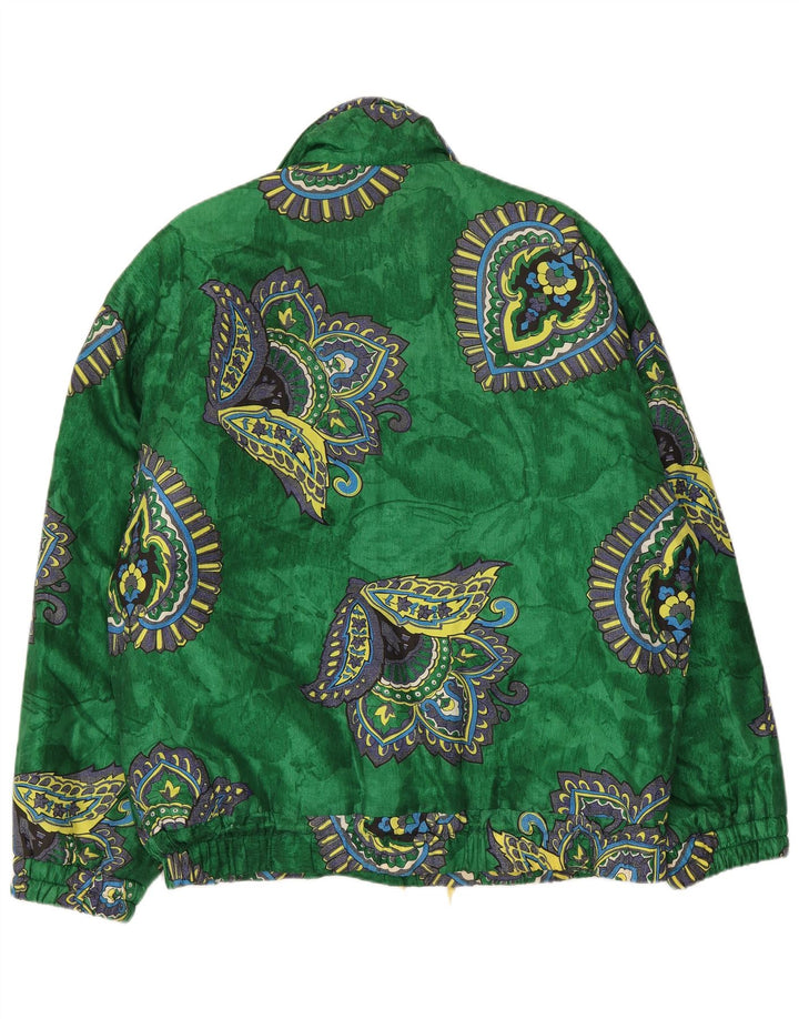 HEAD Chaqueta anorak gráfica para hombre UK 40 Large Green Paisley