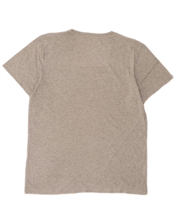 Jack & Jones Hombre Camiseta Gráfica Top Gris Medio
