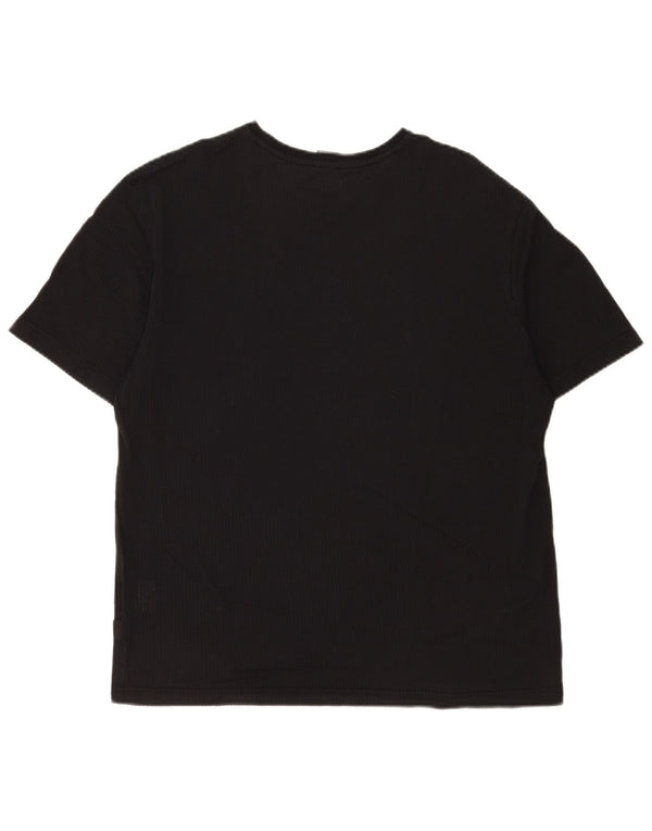Hugo Boss Hombre Camiseta Top Grande Algodón Negro