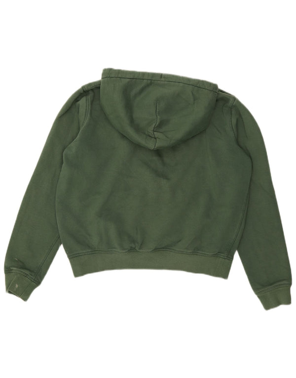 Jack Wills Jersey con capucha de gran tamaño para mujer con gráfico UK 10 Small Green Cotton