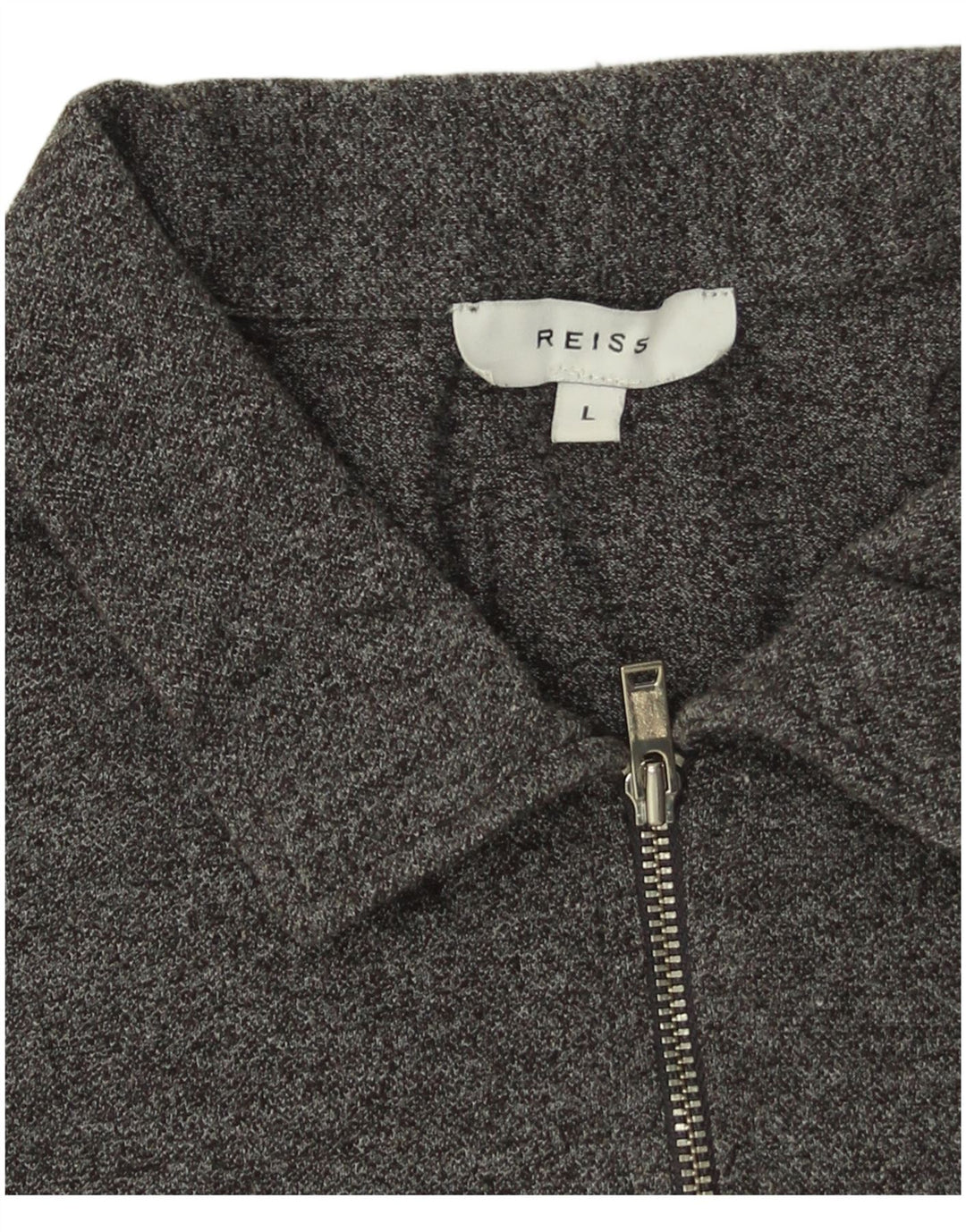 Polo Reiss para hombre de algodón moteado gris grande