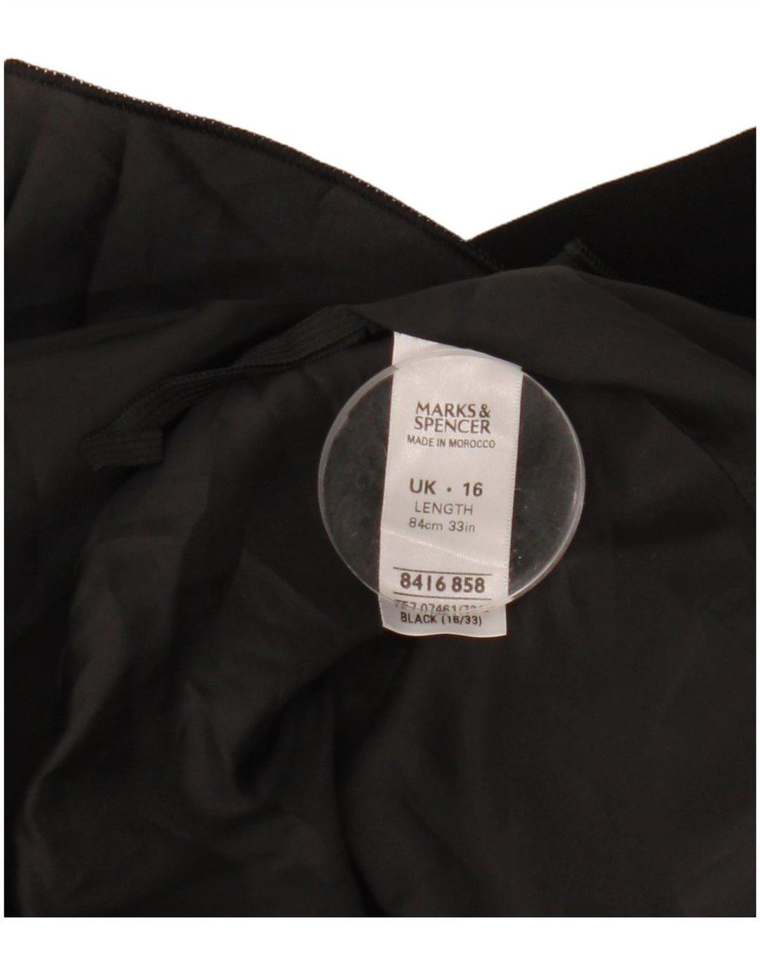 Marks & Spencer Falda Acampanada para Mujer UK 46 Grande W33 Poliéster Negro