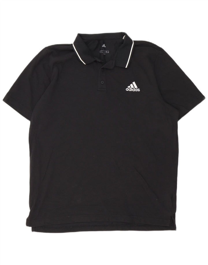Polo Adidas Hombre Grande Algodón Negro