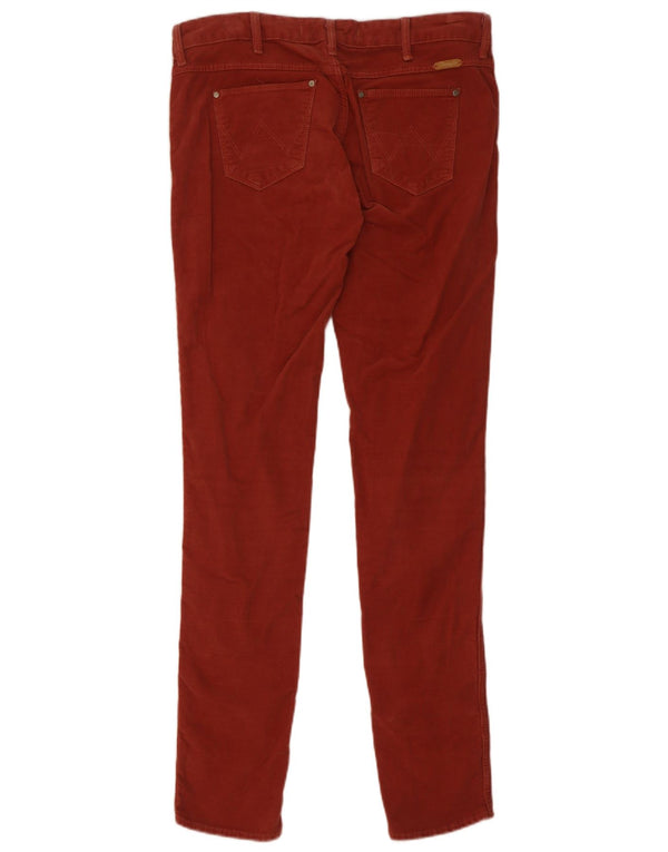 Wrangler Pantalones De Pana Ajustados Courtney Para Mujer W28 L32 Algodón Rojo