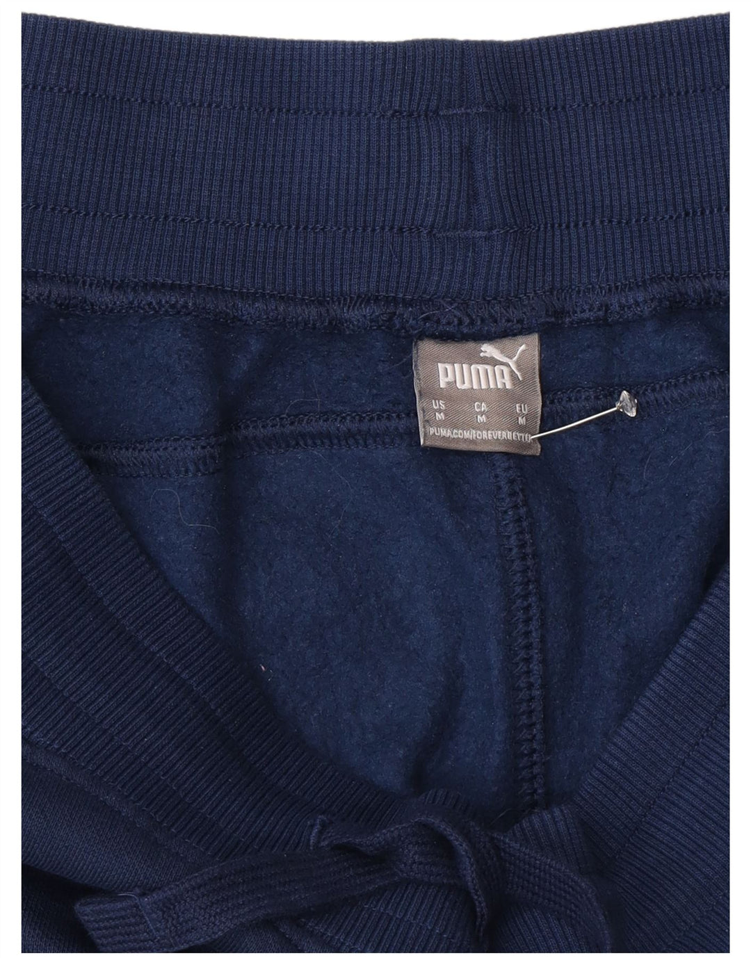 PUMA Pantalón de chándal con gráfico para hombre Joggers Medium Navy Blue Cotton