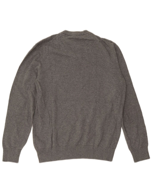 Timberland - Jersey con cuello en V para hombre, talla pequeña, algodón gris