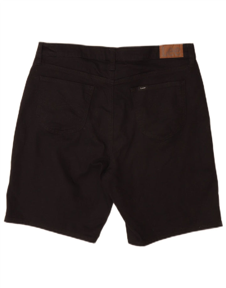 Lee - Pantalones cortos de mezclilla para mujer US 12 grande W32 algodón negro
