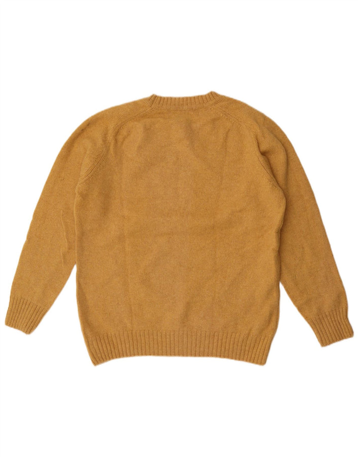 Zara Hombre Jersey Cuello Redondo Jersey XL Lana Amarilla