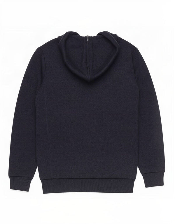 Mountain Warehouse Suéter con capucha y cremallera Sherpa para hombre pequeño azul marino moteado