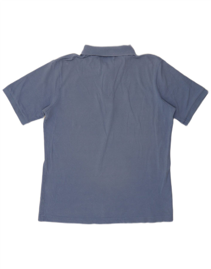 Polo Kappa Hombre Algodón Azul Medio