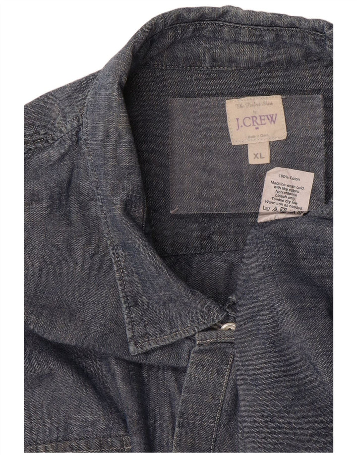 J. CREW Camisa vaquera para mujer UK 40 XL Algodón azul marino