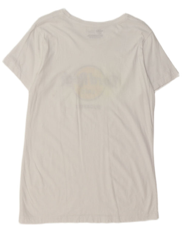 Hard Rock Cafe Mens Budapest Graphic Camiseta Top Grande Algodón Blanco